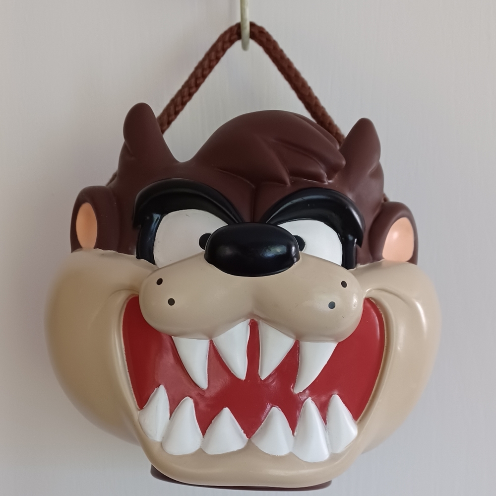 Looney Tunes Tasmanian Devil (Taz) Head Bucket/Pail/Planter Vintage 1997